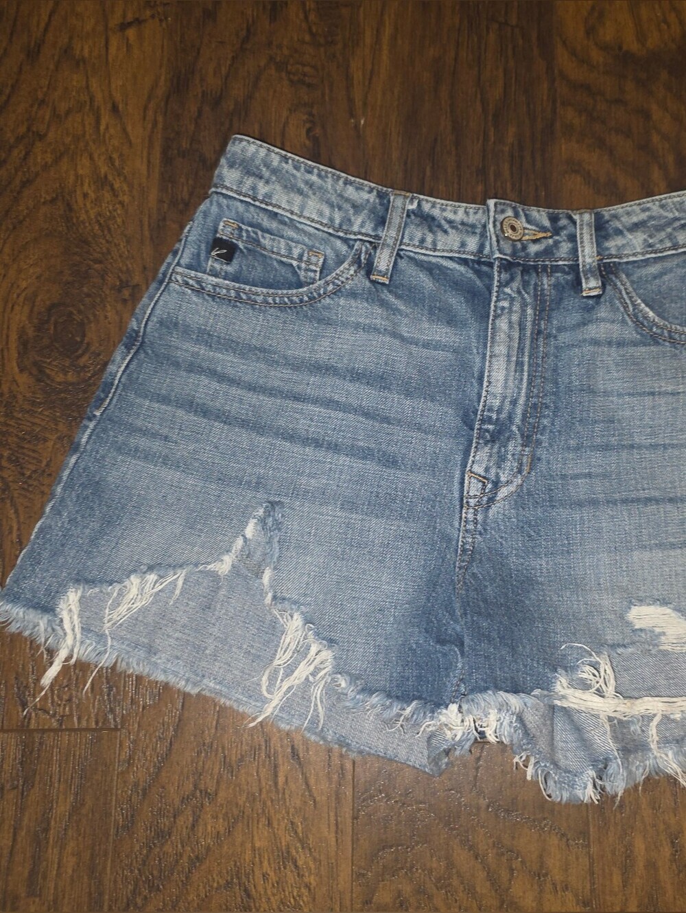 KanCan Light Blue Distressed Denim Cutoff Shorts